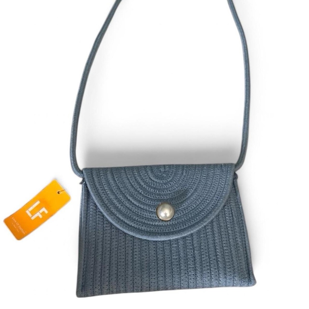 LF Slate Blue Textured Crossbody Bag